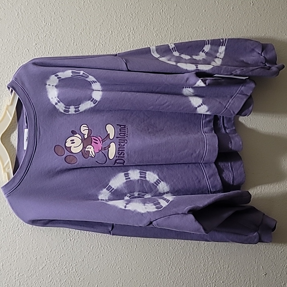 Disneyland Resort Mickey Mouse Purple Tie Dye Sweatshirt 2X NWT